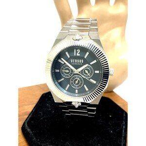 Versus by Versace Men's Watch VSP1P1921 Quartz Blue Gray Dial Silver Steel 42mm